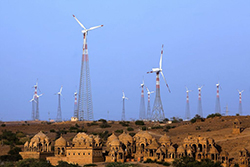 Wind mills in rural India